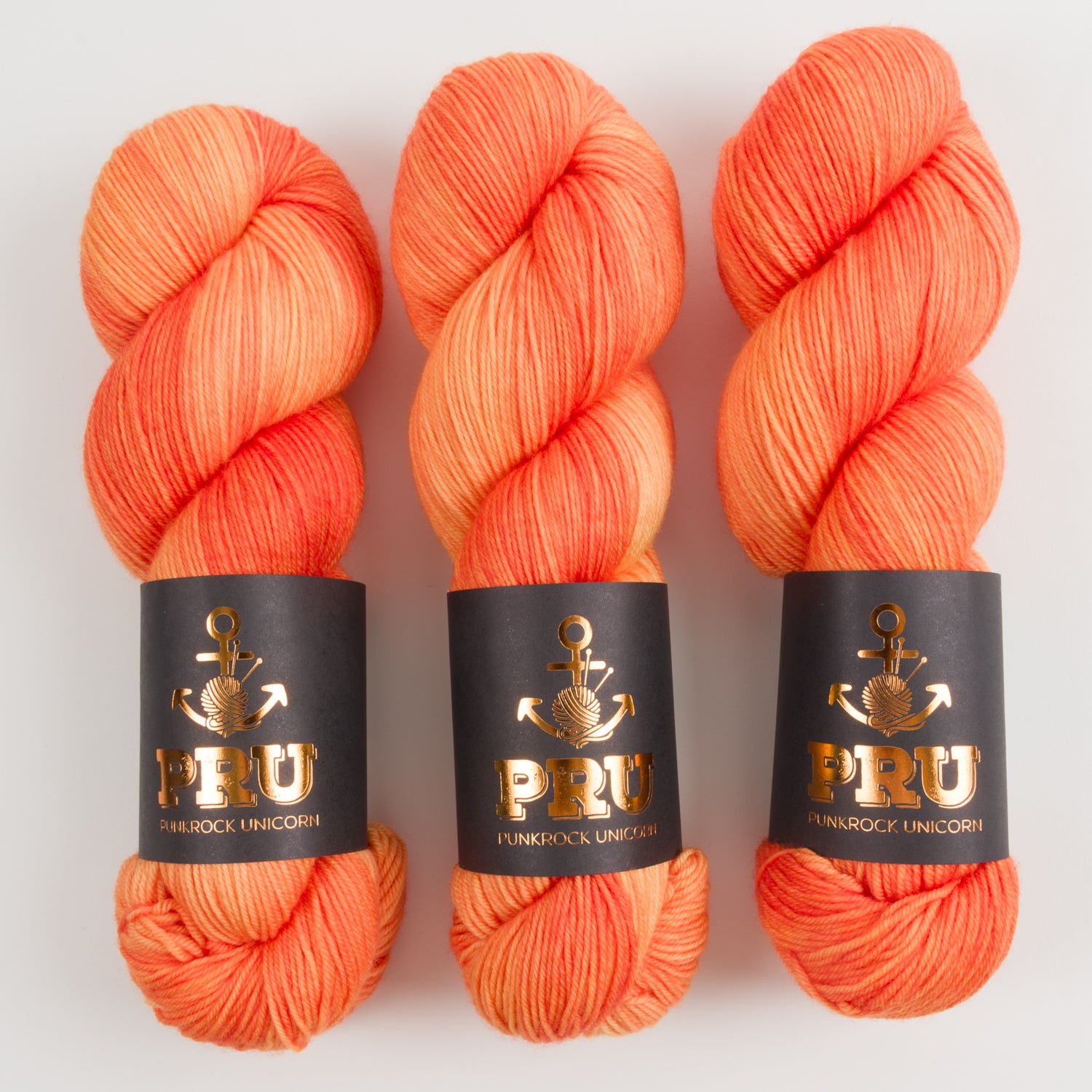 Punk Rock Unicorn SOUL - MANGORITA Merino wool Nylon Fingering  Sock orange Yarn