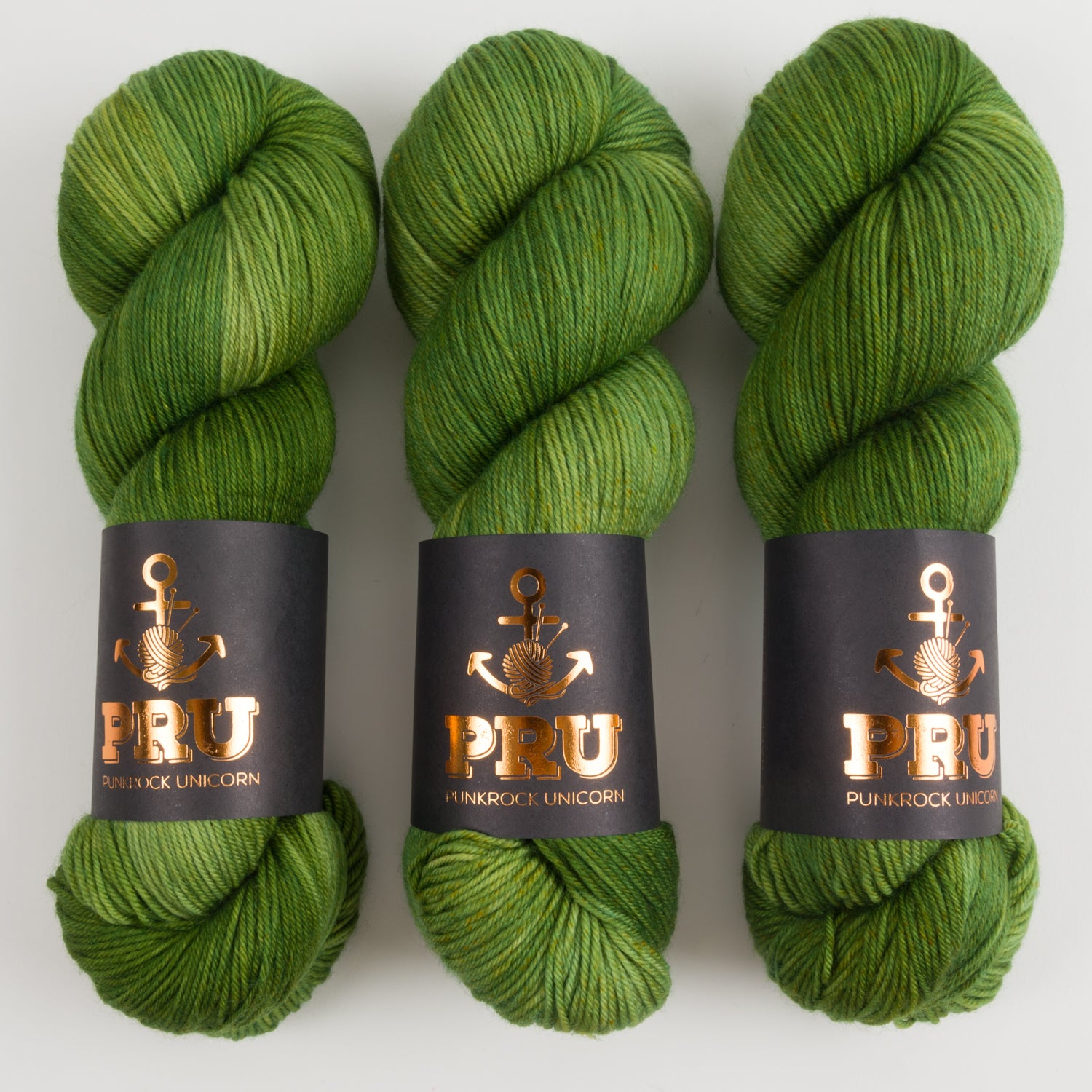 Punk Rock Unicorn SOUL - MOSS Merino wool Nylon Fingering  Sock green Yarn