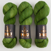 Punk Rock Unicorn SOUL - MOSS Merino wool Nylon Fingering  Sock green Yarn