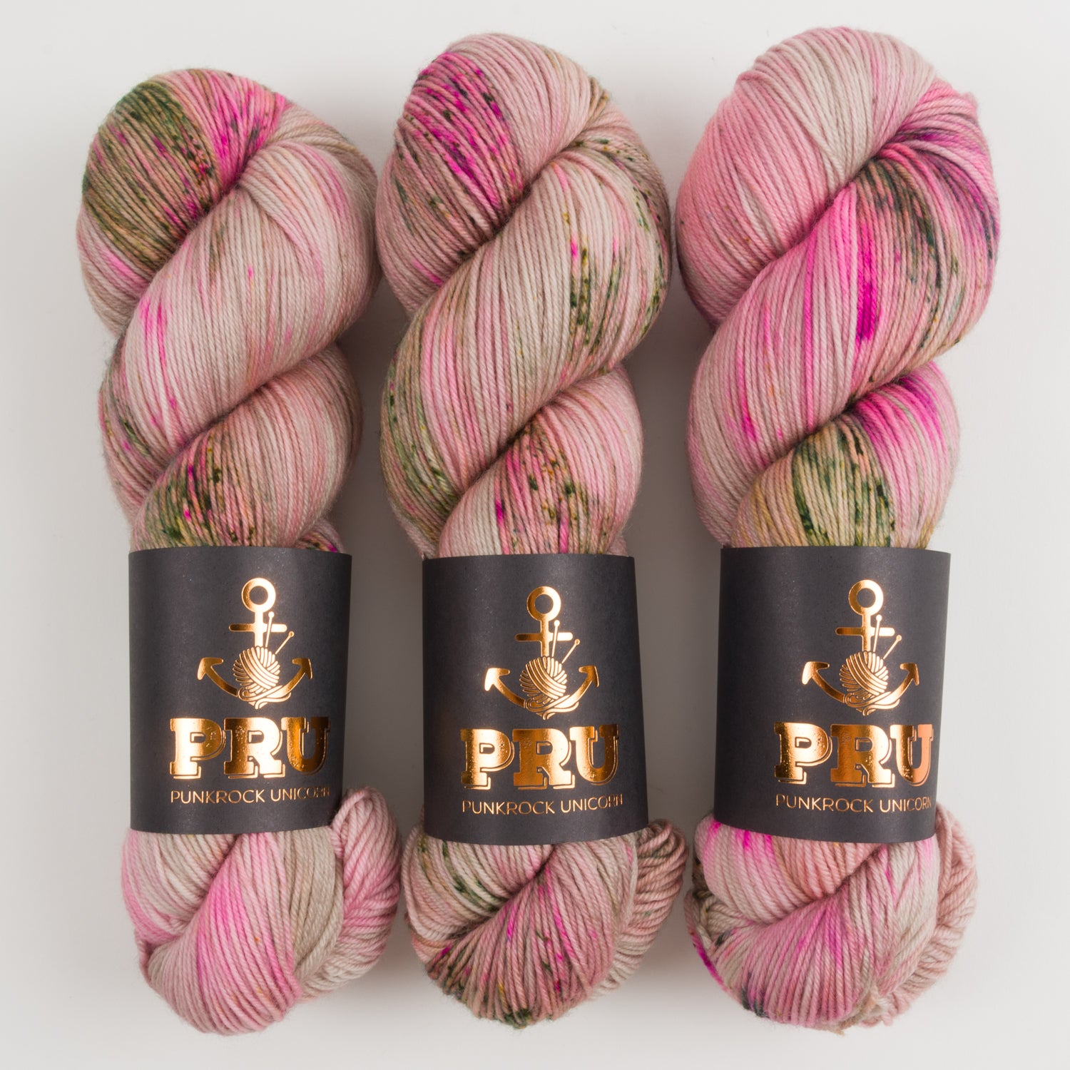 Punk Rock Unicorn SOUL - MUMBAI Merino wool Nylon Fingering  Sock pink multicolour Yarn