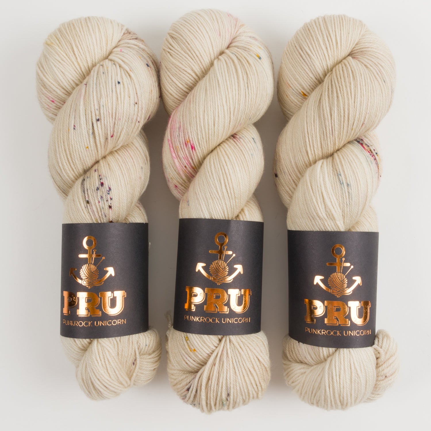 Punk Rock Unicorn SOUL - PARTYKEKS Merino wool Nylon Fingering  Sock cream Yarn