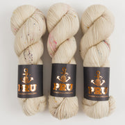 Punk Rock Unicorn SOUL - PARTYKEKS Merino wool Nylon Fingering  Sock cream Yarn