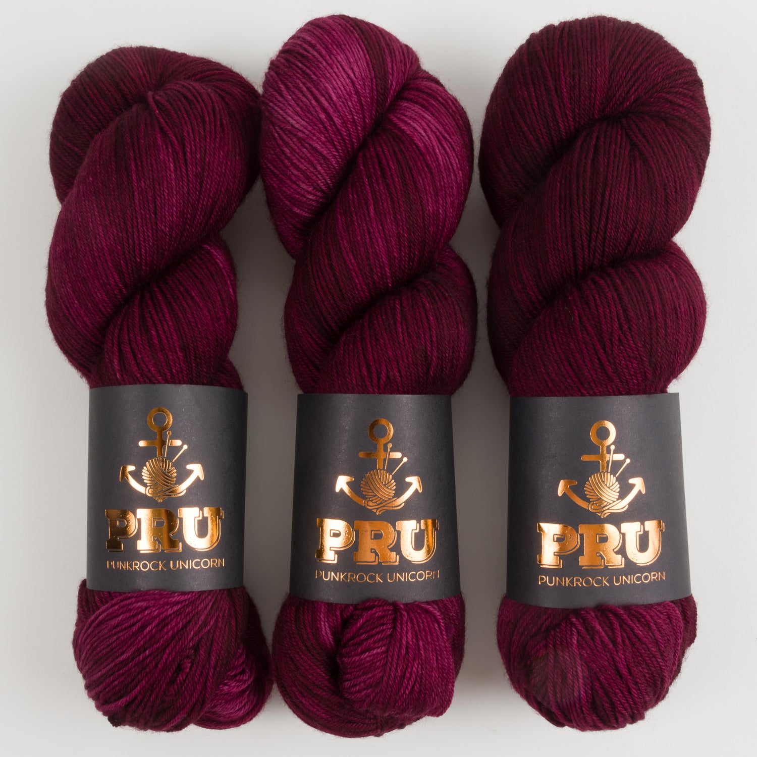 Punk Rock Unicorn SOUL - PUNSCH Merino wool Nylon Fingering  Sock red Yarn