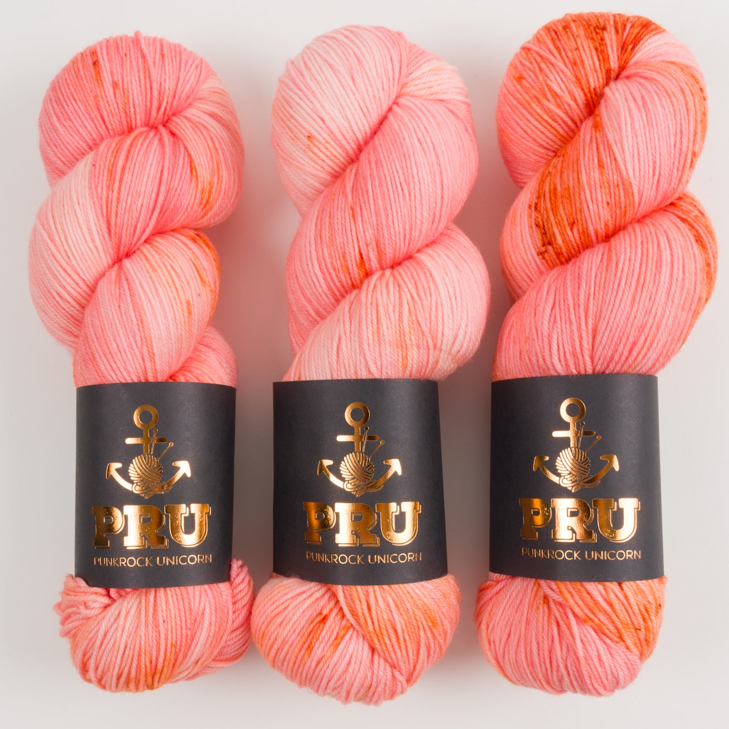 Punk Rock Unicorn SOUL - RUSTY CORAL Merino wool Nylon Fingering  Sock coral Yarn