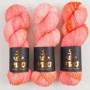 Punk Rock Unicorn SOUL - RUSTY CORAL Merino wool Nylon Fingering  Sock coral Yarn