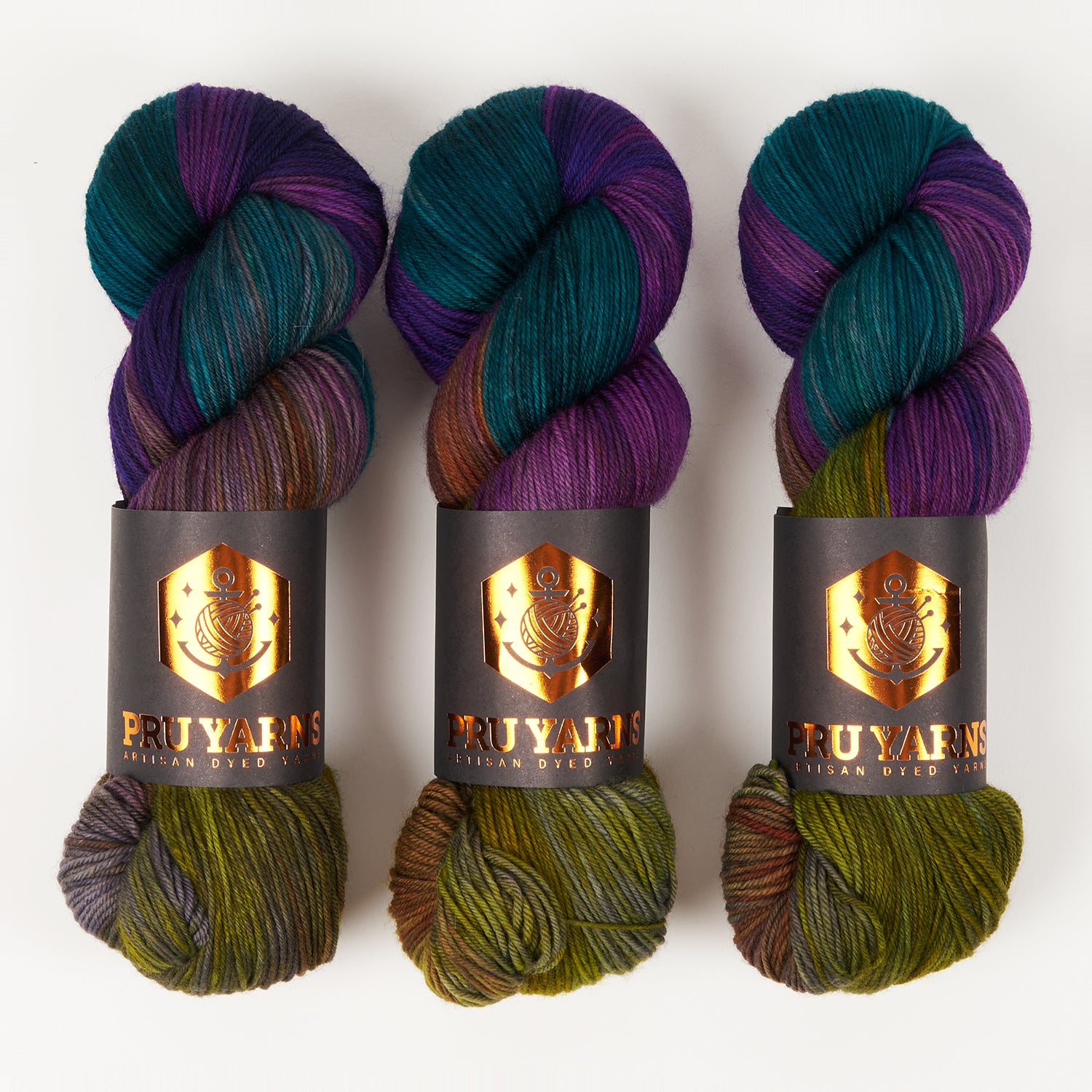 Punk Rock Unicorn SOUL - SPILLED OIL Merino wool Nylon Fingering  Sock multicolour grey Yarn