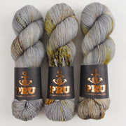 Punk Rock Unicorn SOUL - SILVERBELLS Merino wool Nylon Fingering  Sock grey Yarn