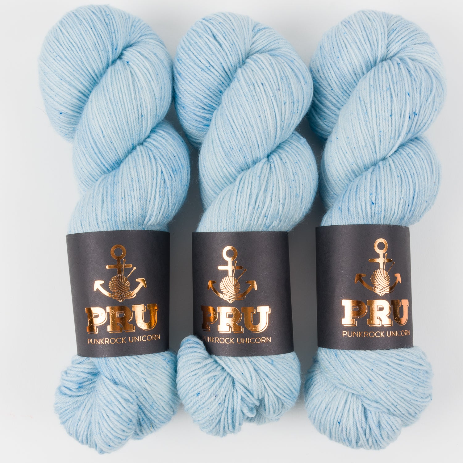 Punk Rock Unicorn SOUL - SLIGHT BLUE Merino wool Nylon Fingering  Sock blue Yarn