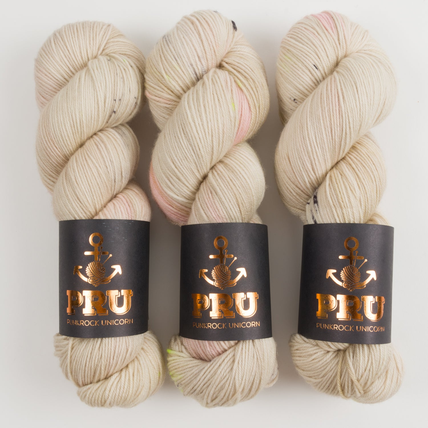 Punk Rock Unicorn SOUL - TERRAZZO Merino wool Nylon Fingering  Sock beige Yarn