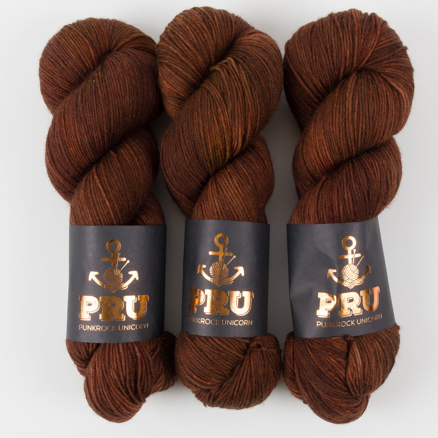 Punk Rock Unicorn SOUL - TRUFFLE Merino wool Nylon Fingering  Sock brown Yarn