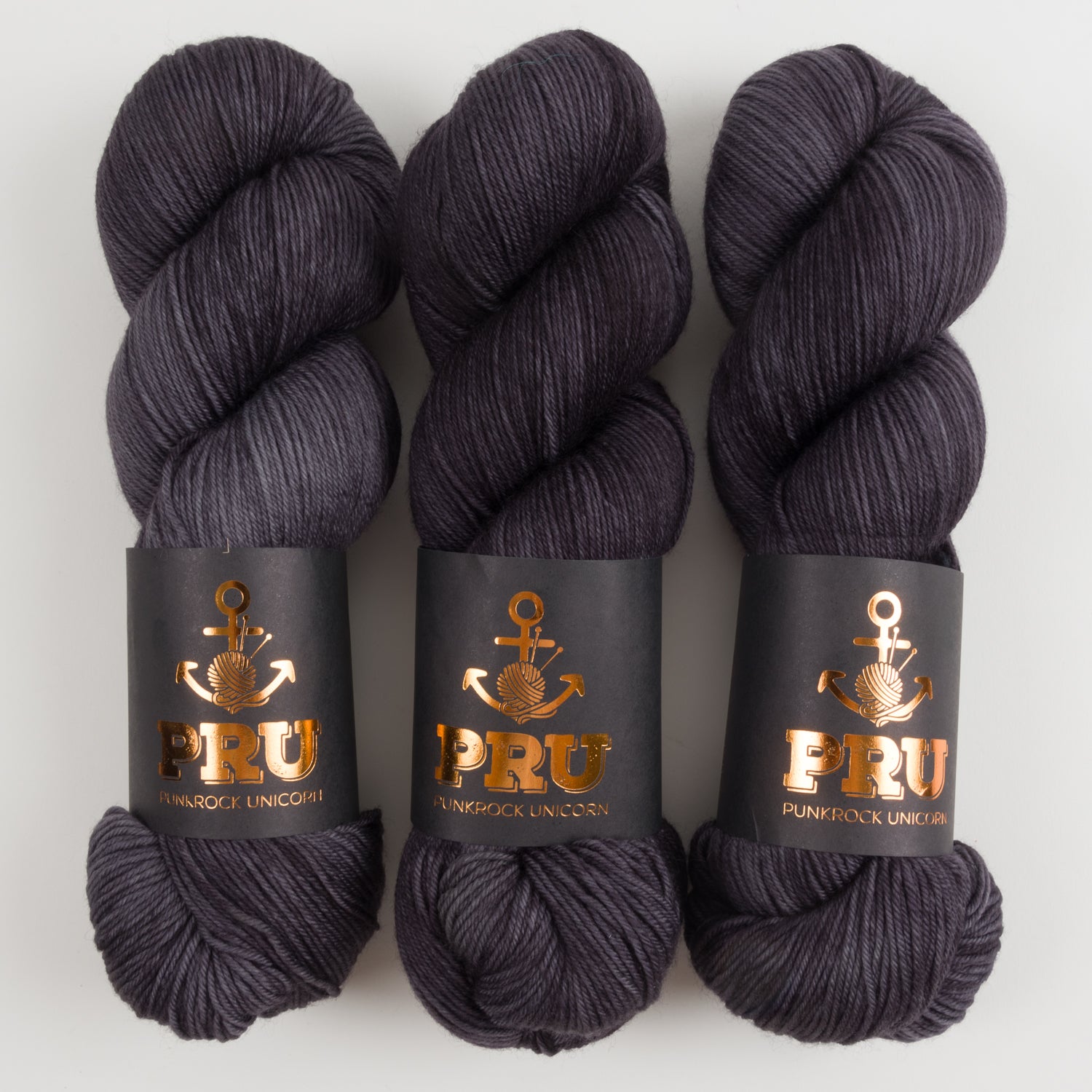Punk Rock Unicorn SOUL - ZEN Merino wool Nylon Fingering  Sock grey Yarn