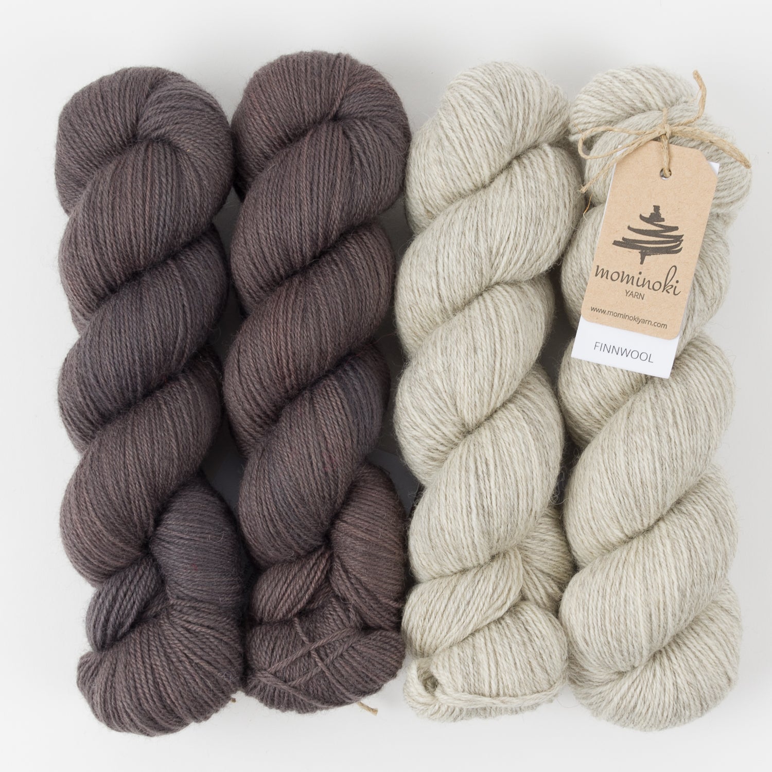 Mominoki Yarn ORGANIC PRUNES Wool Fingering Quick Kits