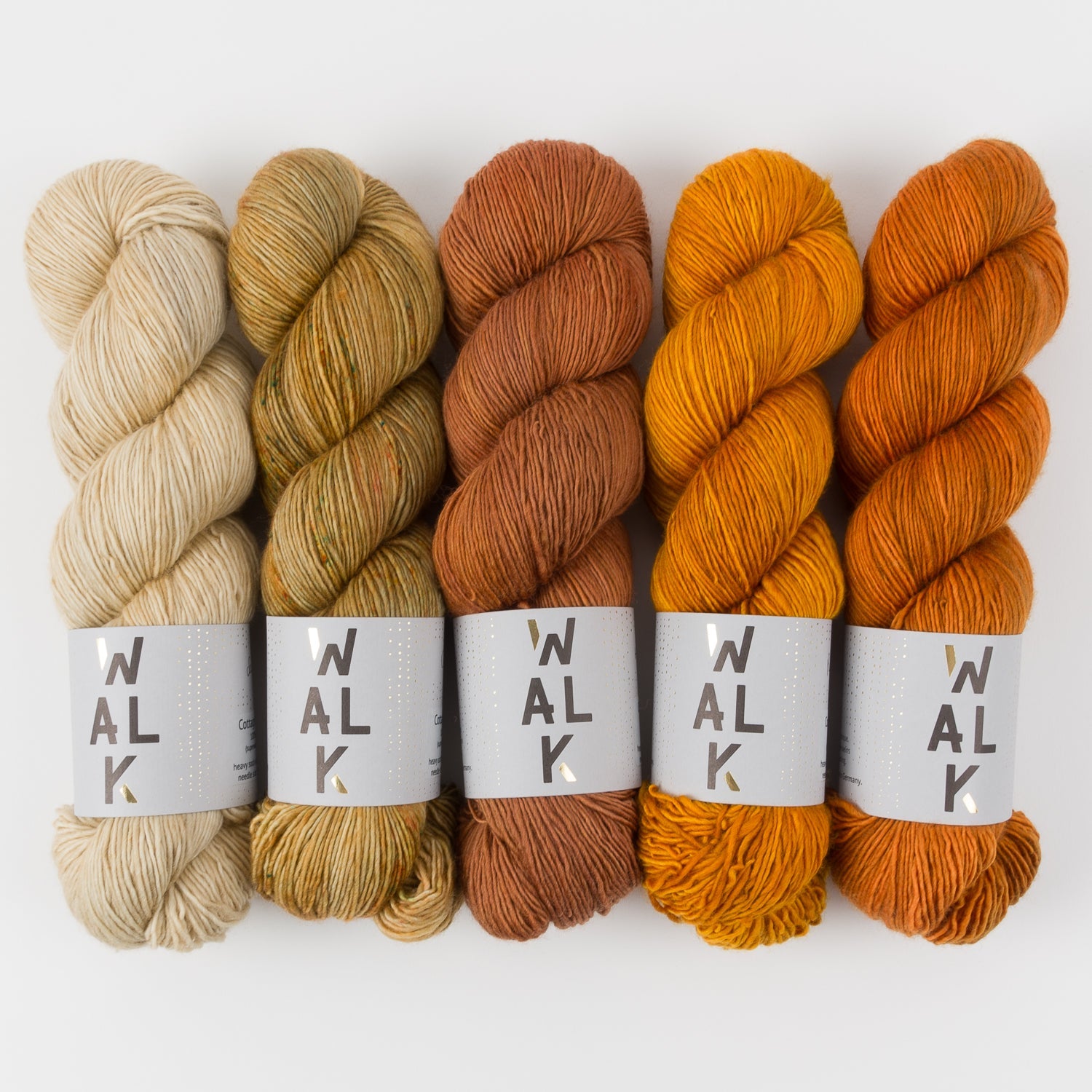 WALK Collection WESTKNITS KIT - PUMPKIN SOUP Merino wool Fingering orange brown beige Westknits Kits