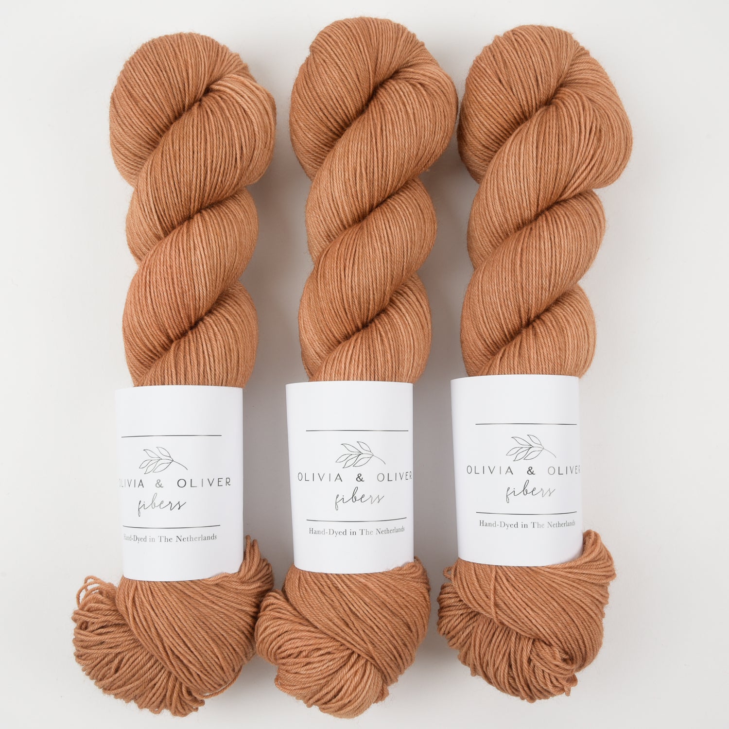 Olivia & Oliver OLIVIA BFL - PUMPKIN SPICE BFL Wool Blue Faced Leicester Fingering brown Yarn