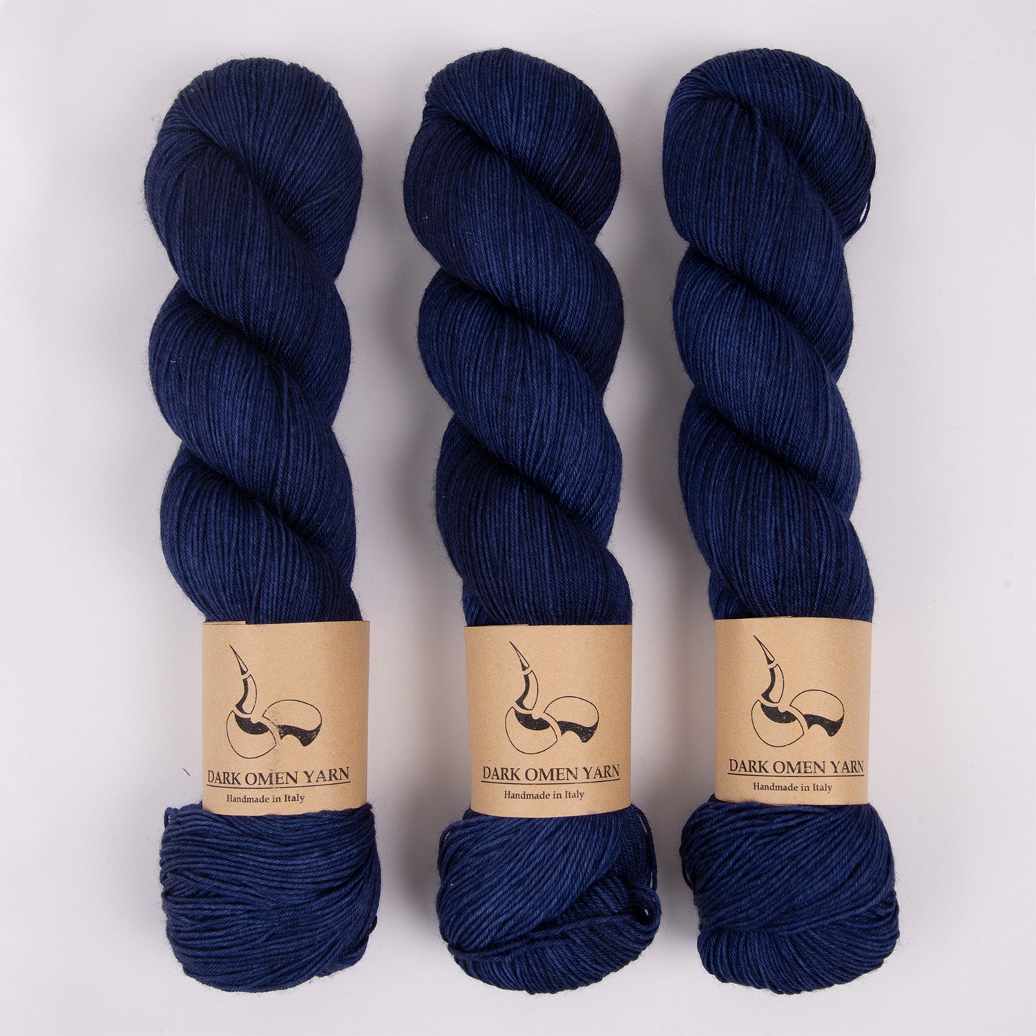 Dark Omen Yarn MERINO SOCK - PAIMON Merino wool Nylon Fingering blue Yarn