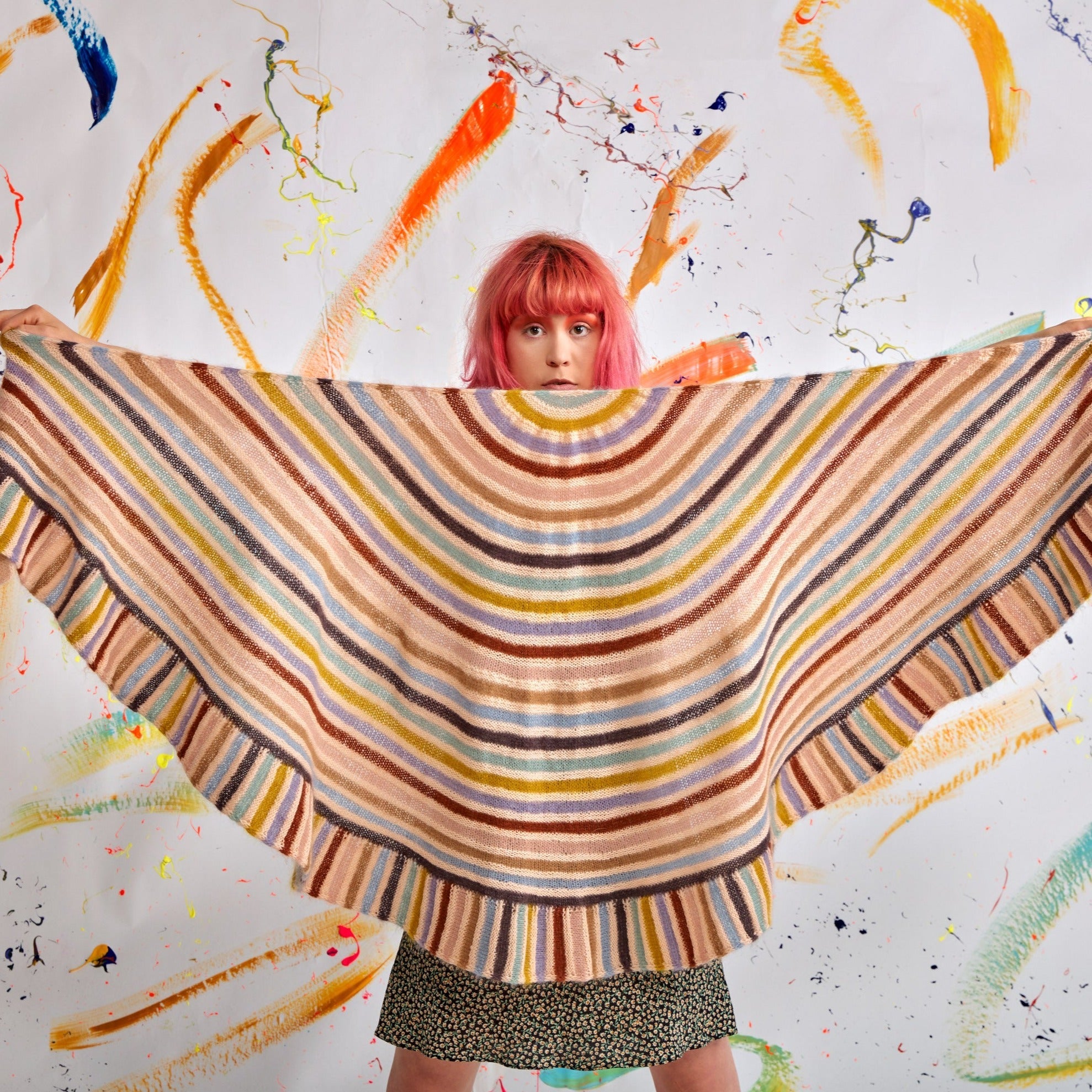 PAINTING RAINBOWS SHAWL PATTERN