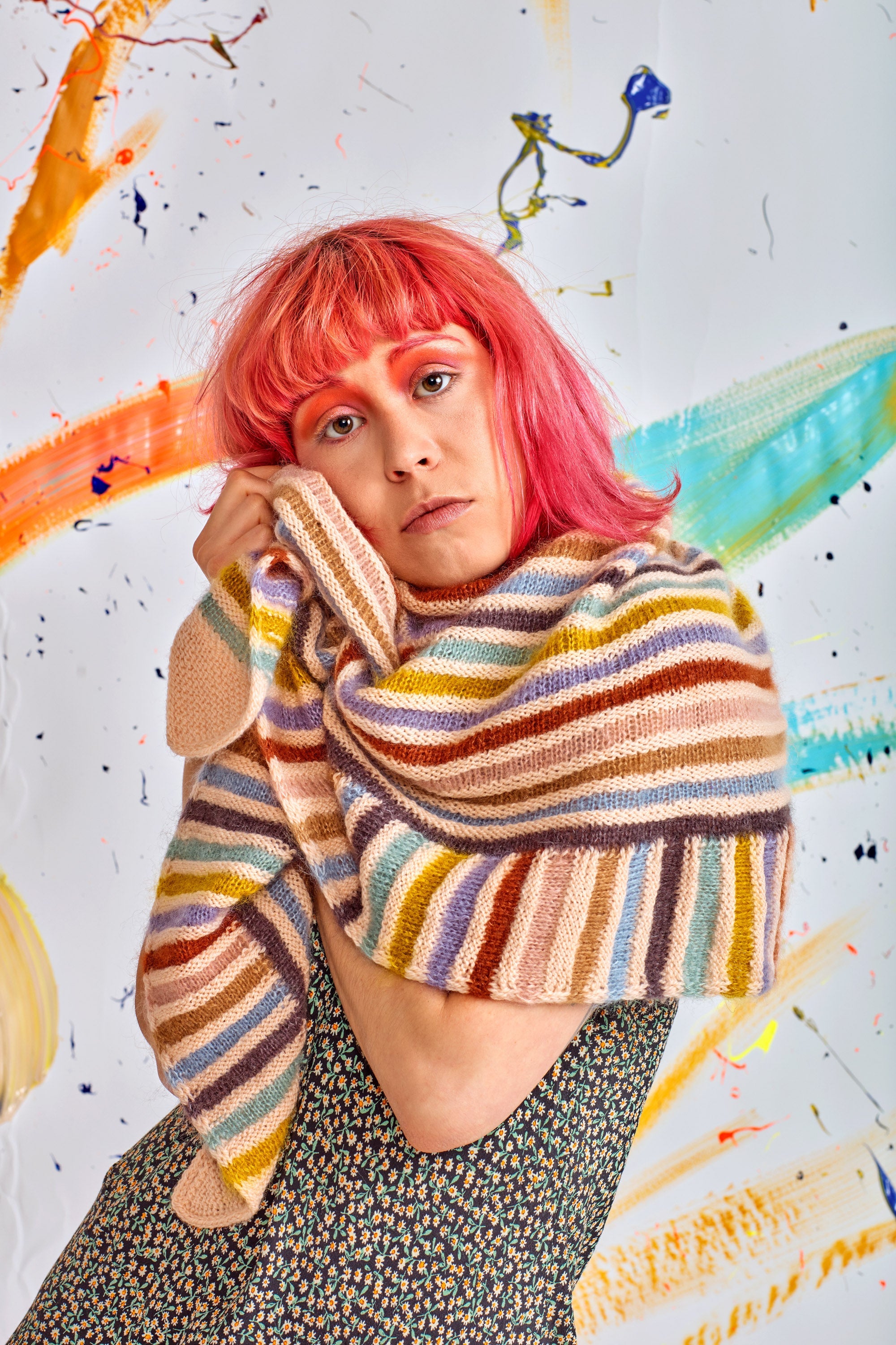 PAINTING RAINBOWS SHAWL PATTERN
