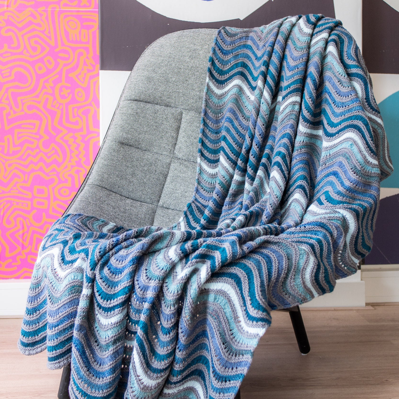 Westknits Patterns PAINTING WAVES BLANKET PATTERN Westknits Pattern