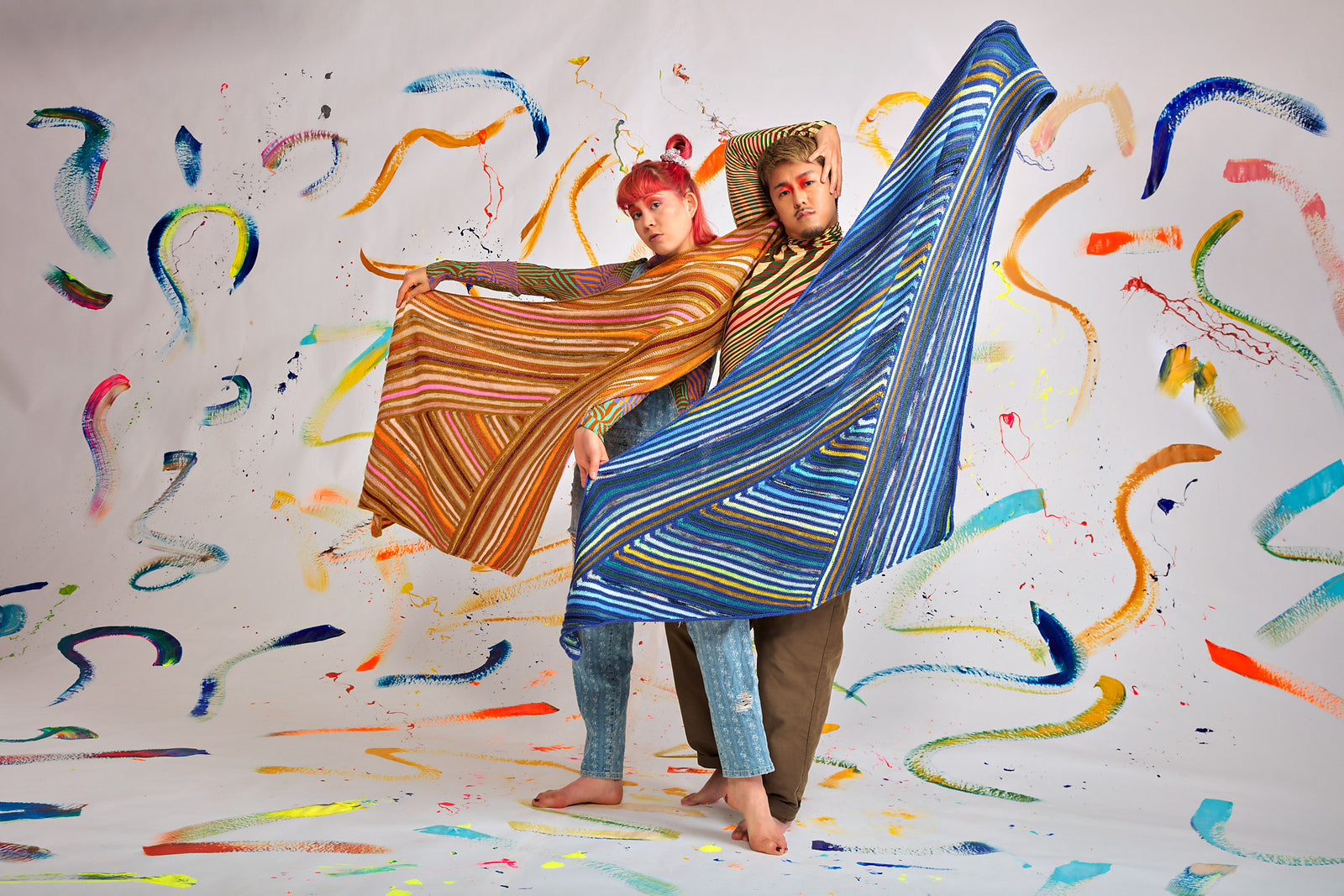 PAINTING STRIPES SHAWL PATTERN