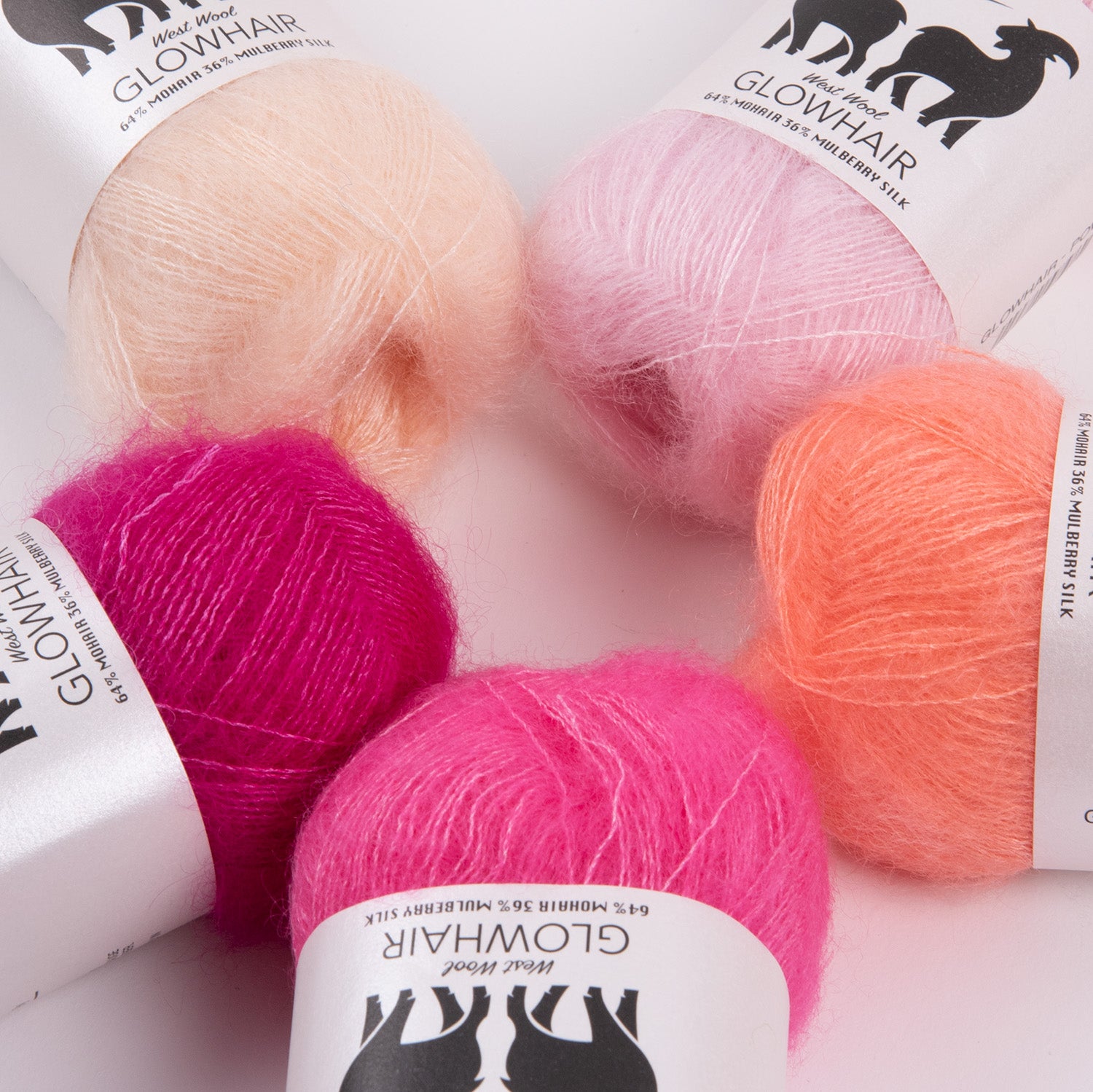 MOHAIR MIX - PEACH TAFFY