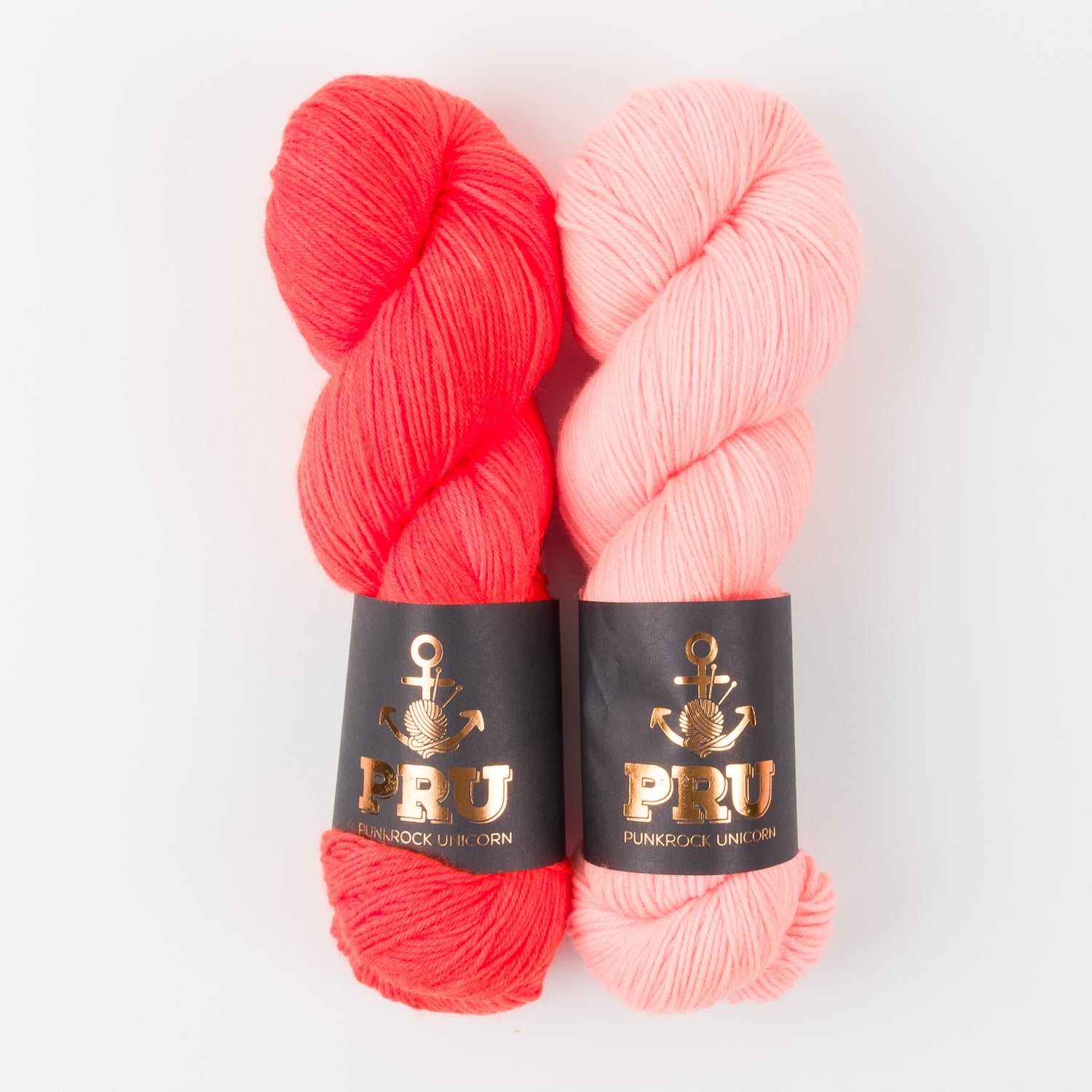 Punk Rock Unicorn PEACH AND CORAL Merino wool Nylon Fingering Quick Kits