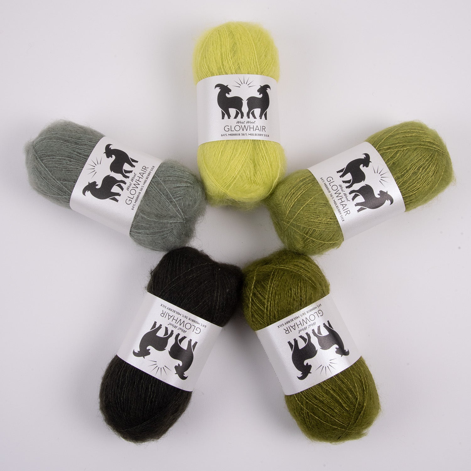 West Wool WESTKNITS KIT - GARDEN PICKLES Mohair Silk Lace green Westknits Kits