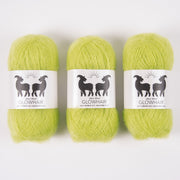 West Wool GLOWHAIR - PICKLE JUICE Mohair Silk Lace neon green Yarn