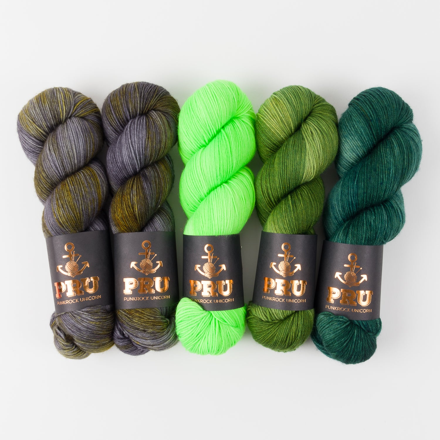 Punk Rock Unicorn POISON MOSS Merino wool Nylon Fingering Quick Kits