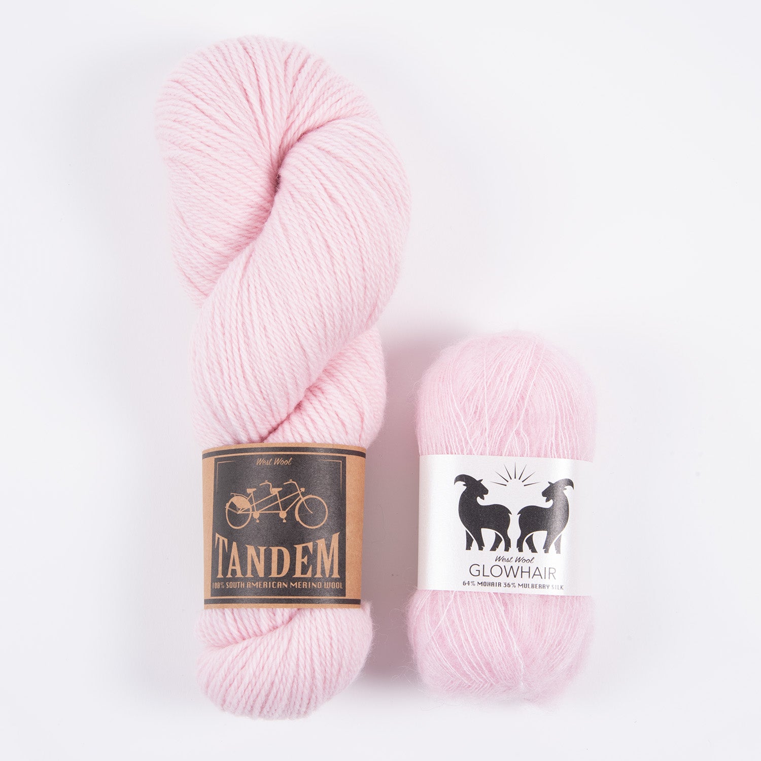 West Wool BRIOSHAWL DK - POWDER Merino wool Mohair Silk DK Westknits Kits
