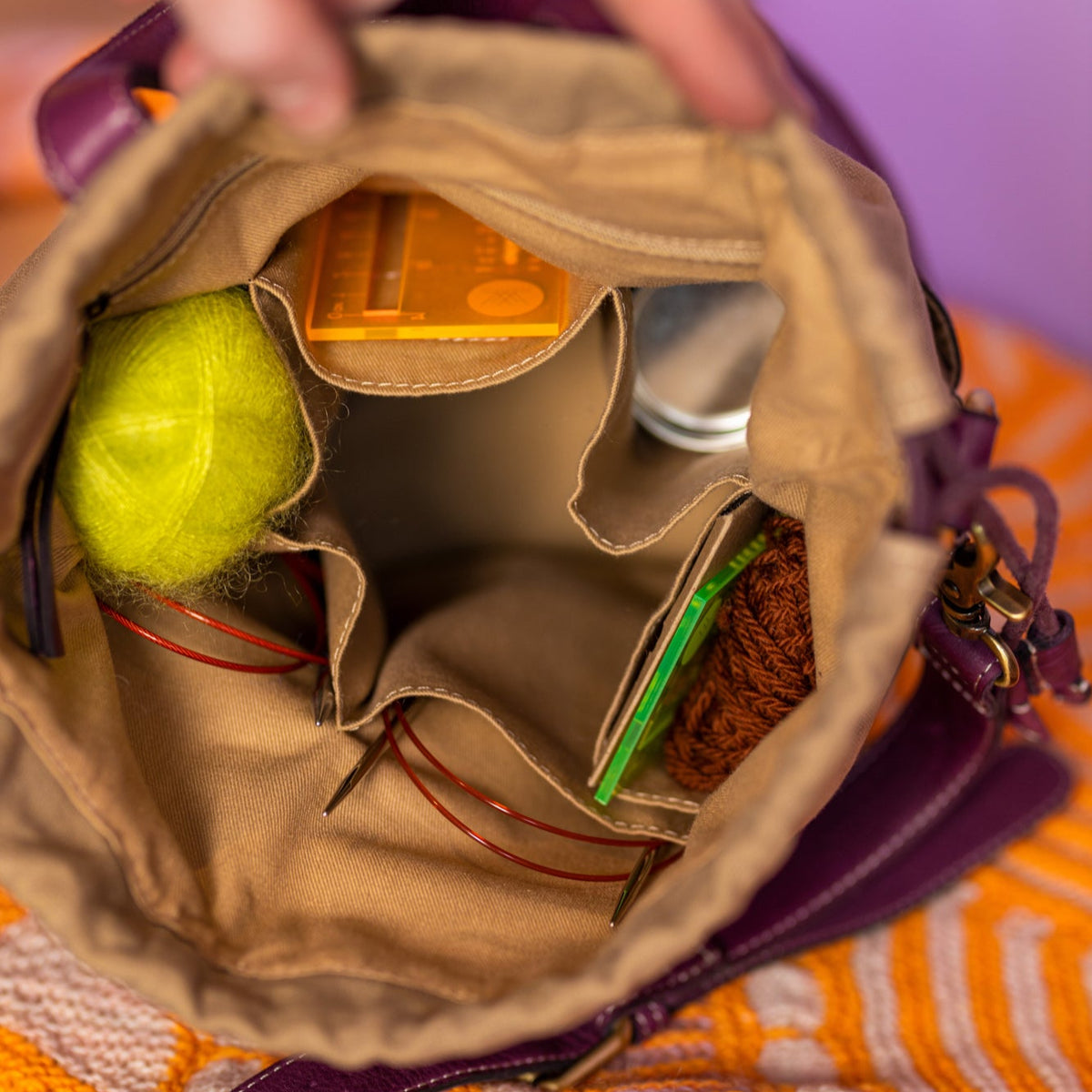 PROJECT 61 - AUBERGINE - DRAWSTRING PROJECT ORGANIZER