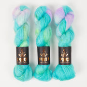 Punk Rock Unicorn MOE - BIKINI BOTTOM Kid Mohair Silk Lace turquoise multicolor Yarn