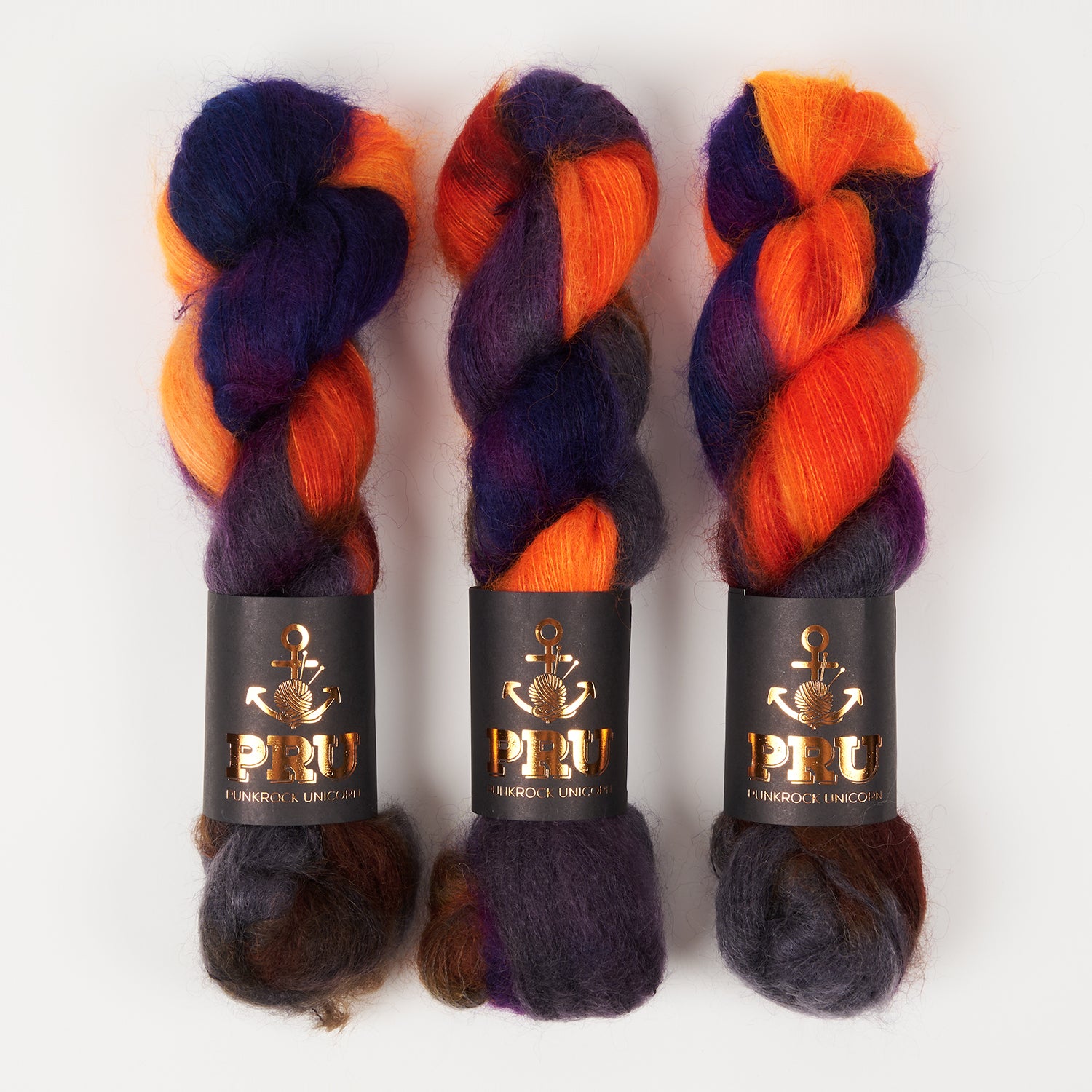 Punk Rock Unicorn MOE - BONFIRE Kid Mohair Silk Lace multicolour Yarn