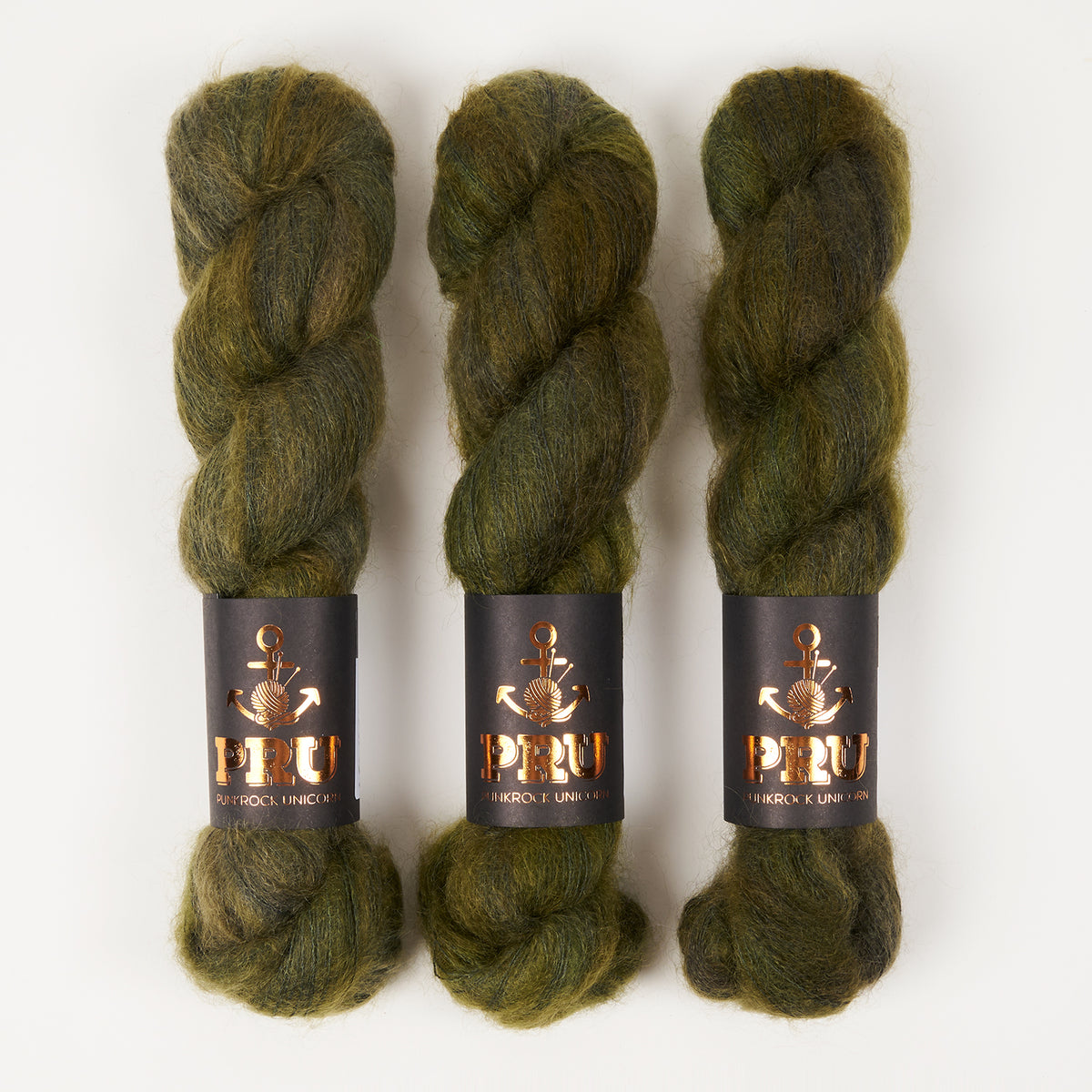 Punk Rock Unicorn MOE - BOTTLE GREEN Kid Mohair Silk Lace green Yarn