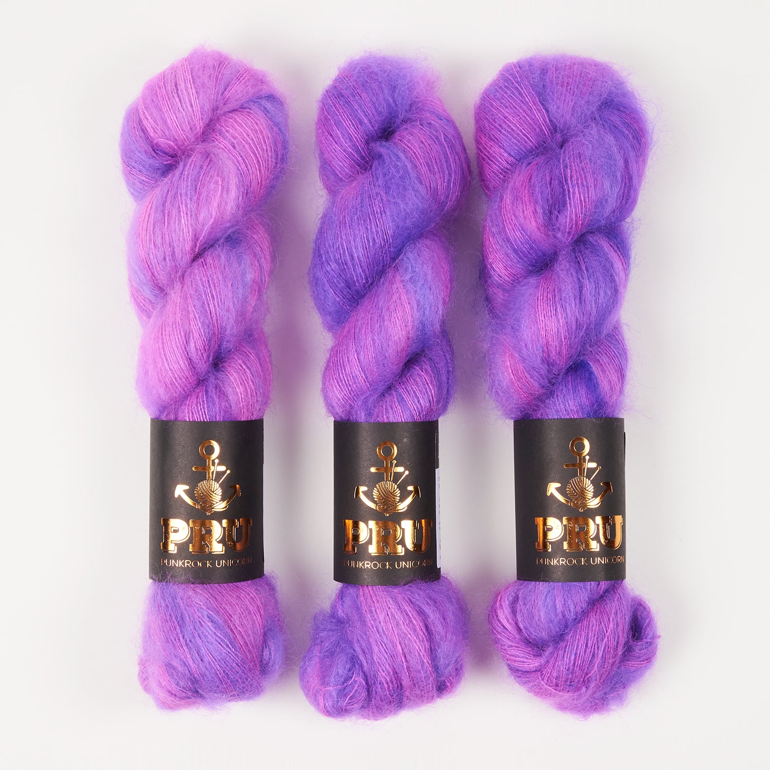 Punk Rock Unicorn MOE - BRAUSE Kid Mohair Silk Lace purple Yarn