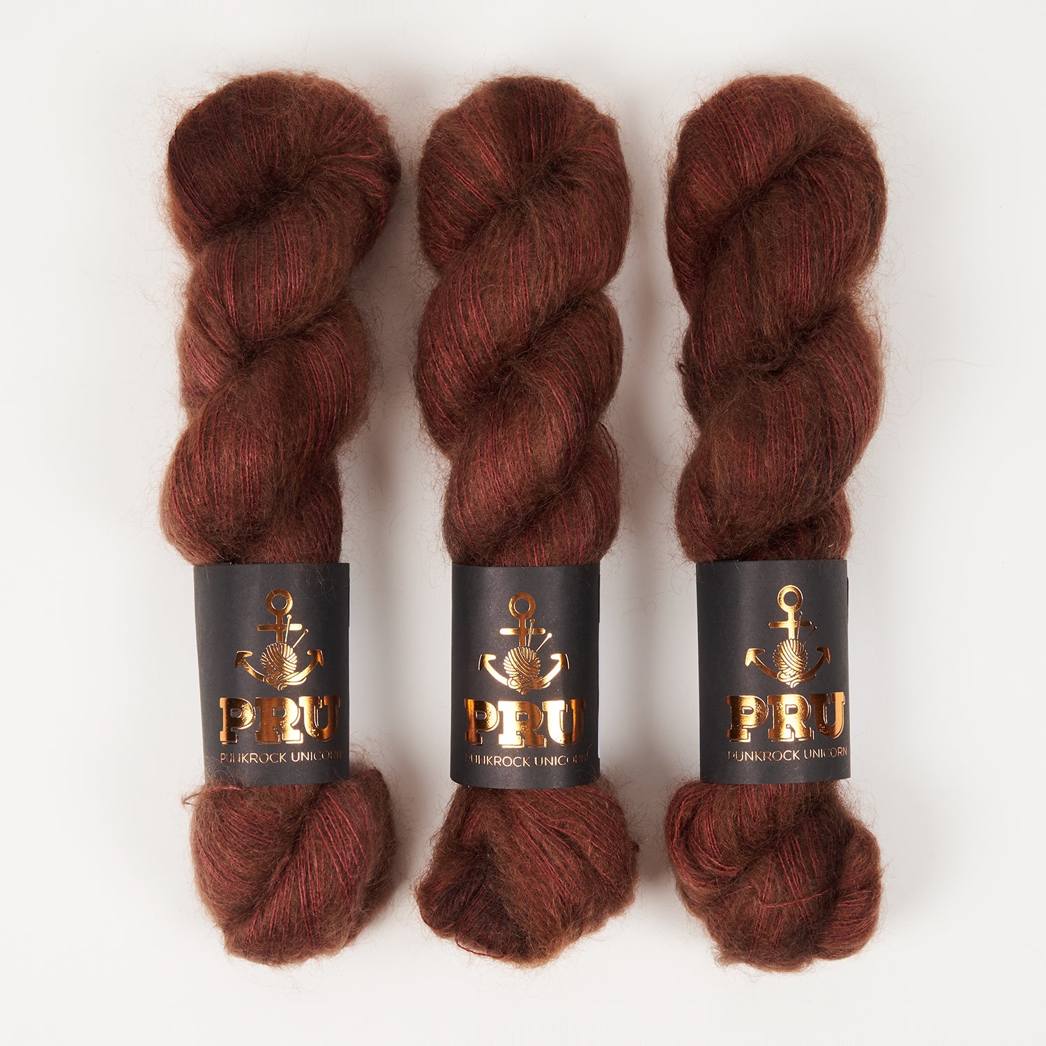 Punk Rock Unicorn MOE - CHERRY COKE Kid Mohair Silk Lace red brown Yarn