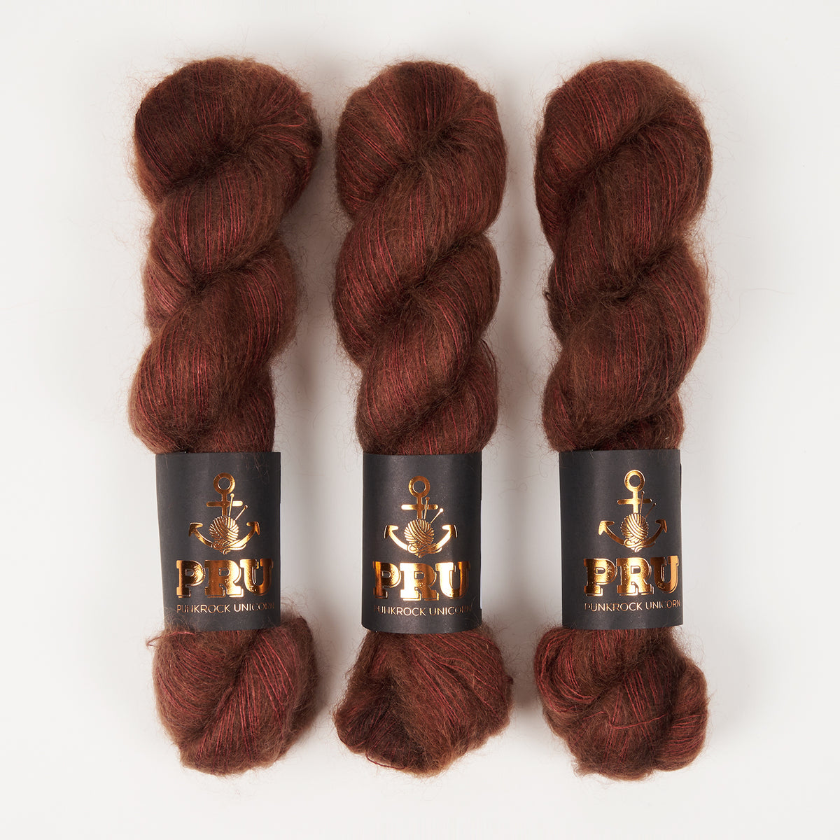 Punk Rock Unicorn MOE - CHERRY COKE Kid Mohair Silk Lace red brown Yarn