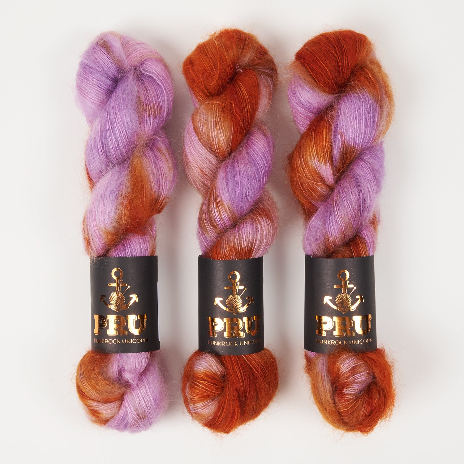 Punk Rock Unicorn MOE - CINNAPLUM Kid Mohair Silk Lace multicolor Yarn