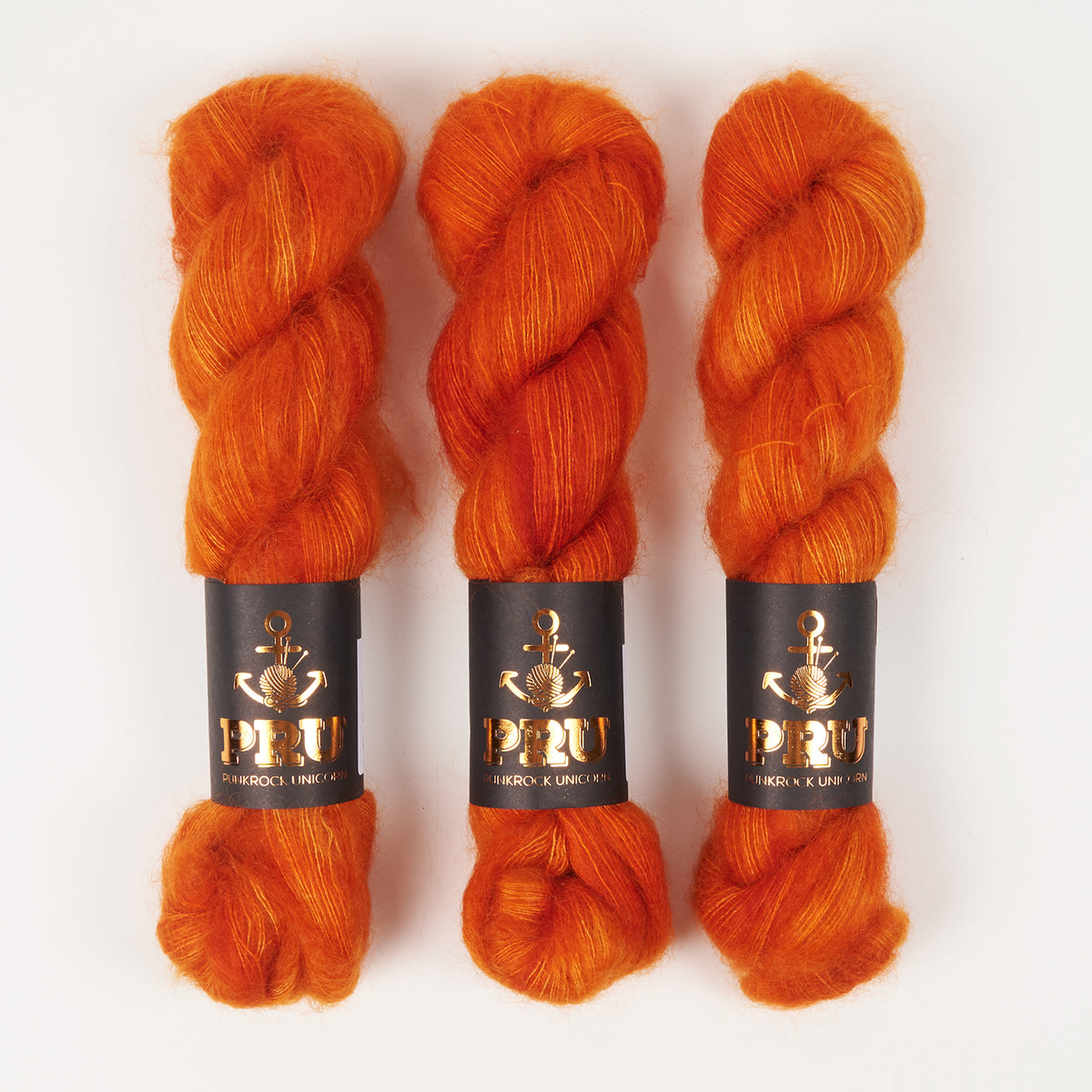 Punk Rock Unicorn MOE - FUCHS Kid Mohair Silk Lace red orange Yarn