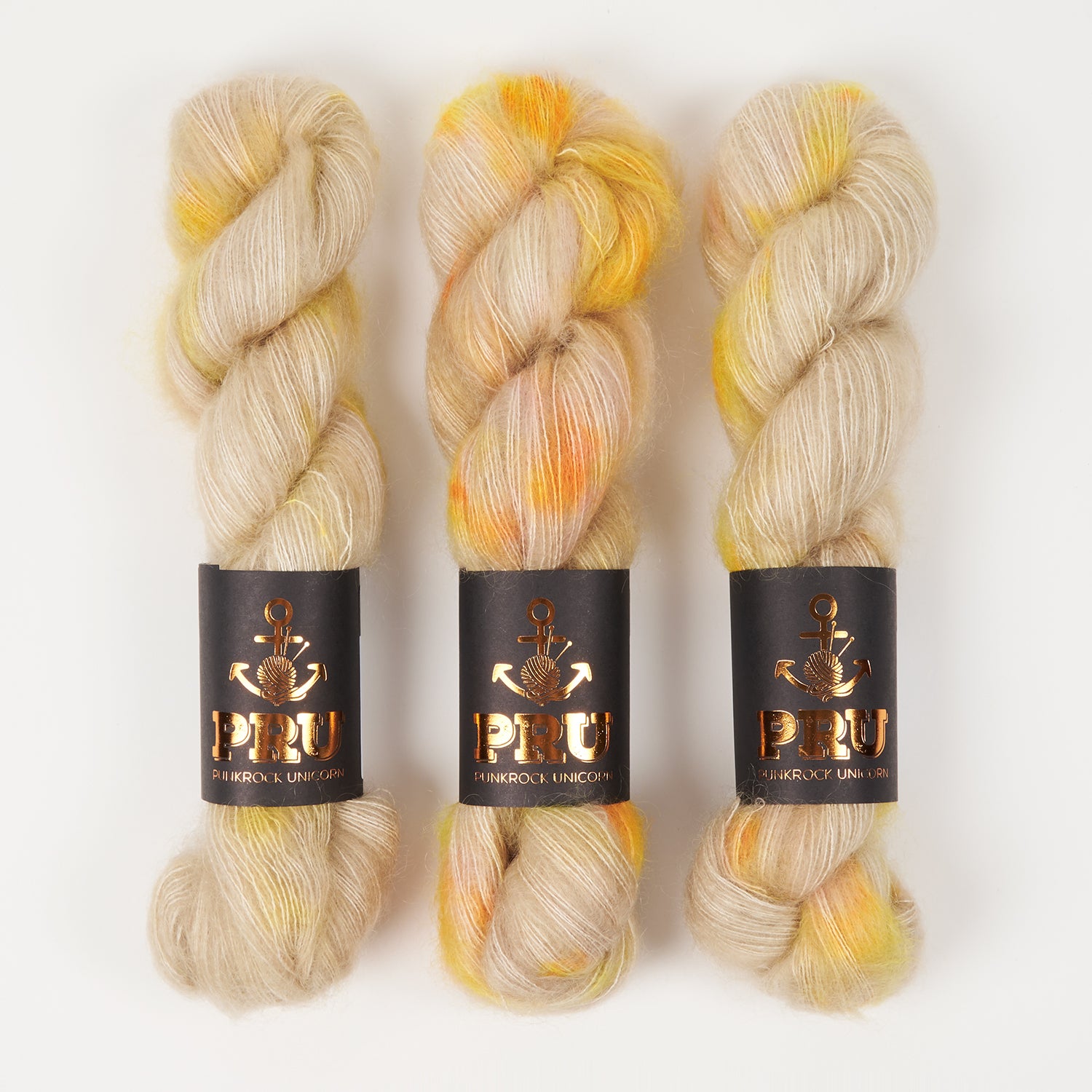 Punk Rock Unicorn MOE - ORANGE OATS Kid Mohair Silk Lace beige Yarn
