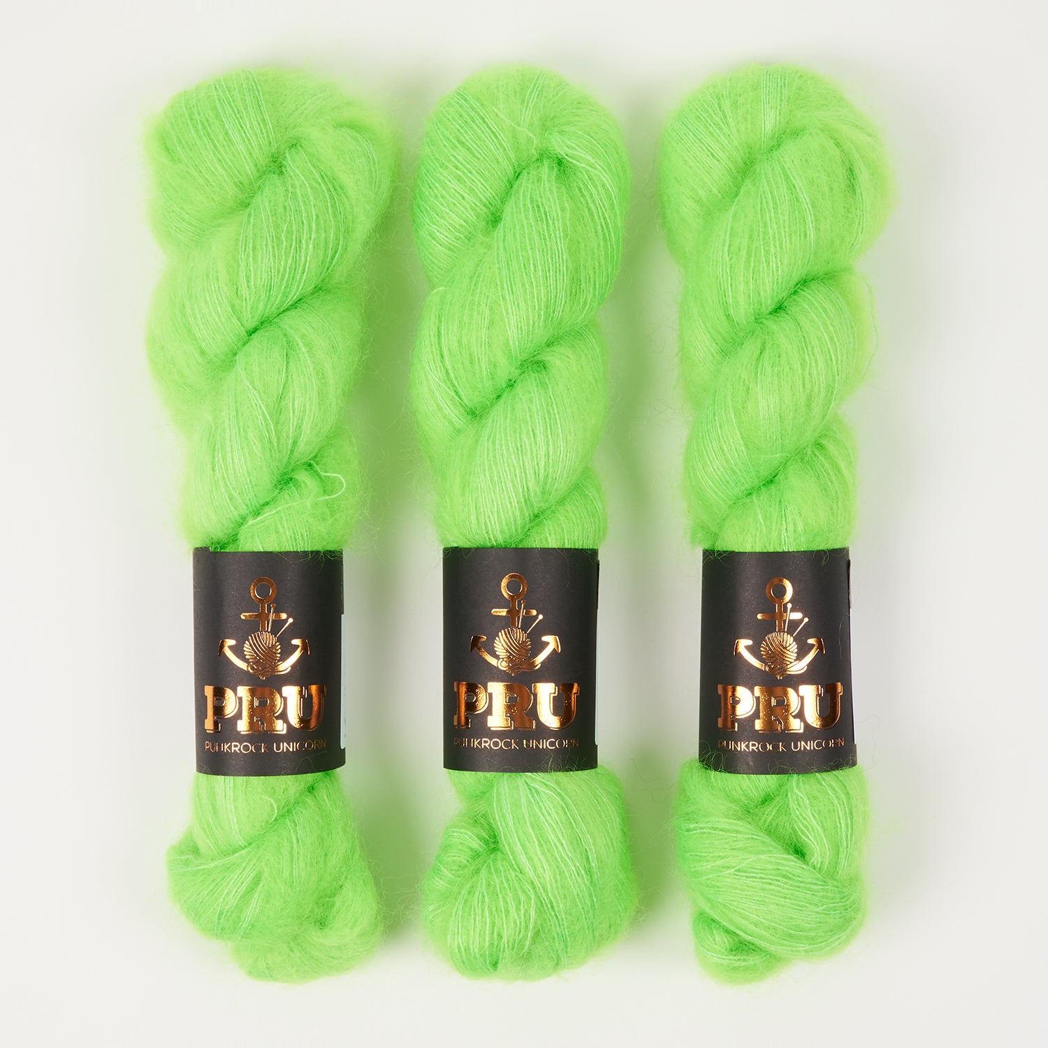 Punk Rock Unicorn MOE - POISON Kid Mohair Silk Lace green neon Yarn