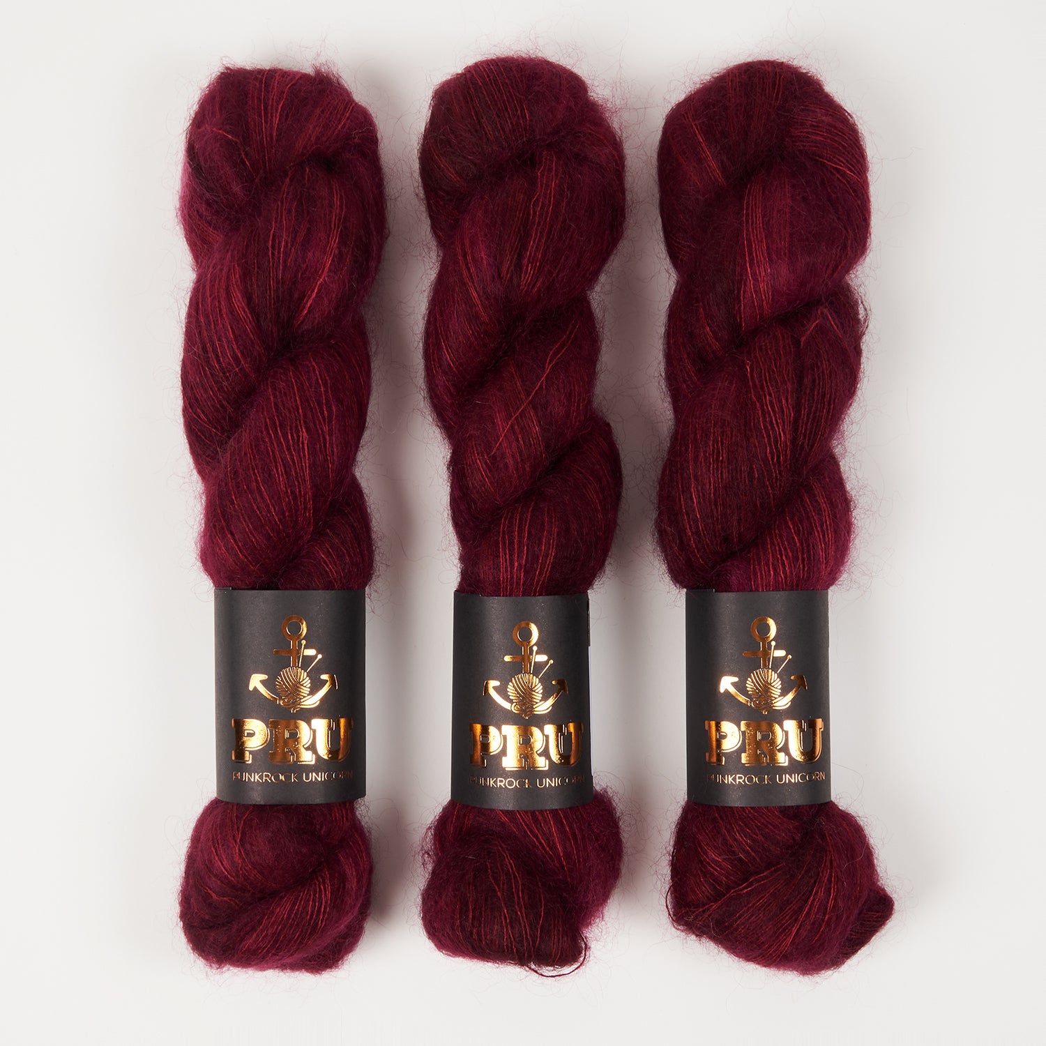 Punk Rock Unicorn MOE - PUNSCH Kid Mohair Silk Lace red Yarn