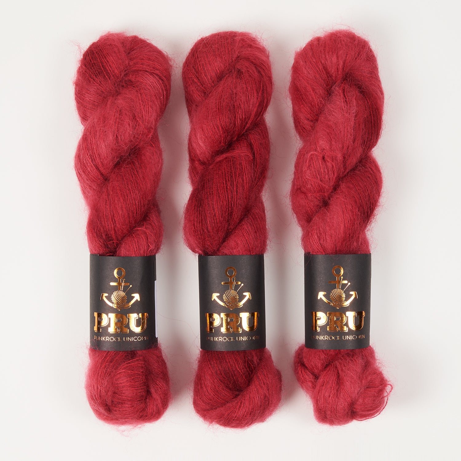 Punk Rock Unicorn MOE - RED VELVET Kid Mohair Silk Lace red Yarn