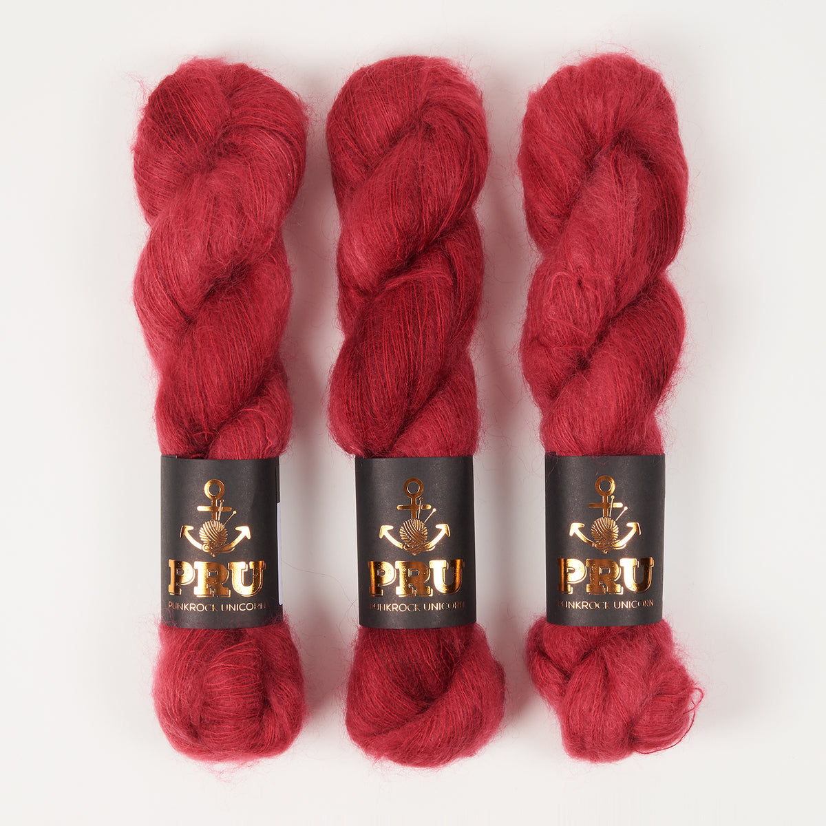 Punk Rock Unicorn MOE - RED VELVET Kid Mohair Silk Lace red Yarn