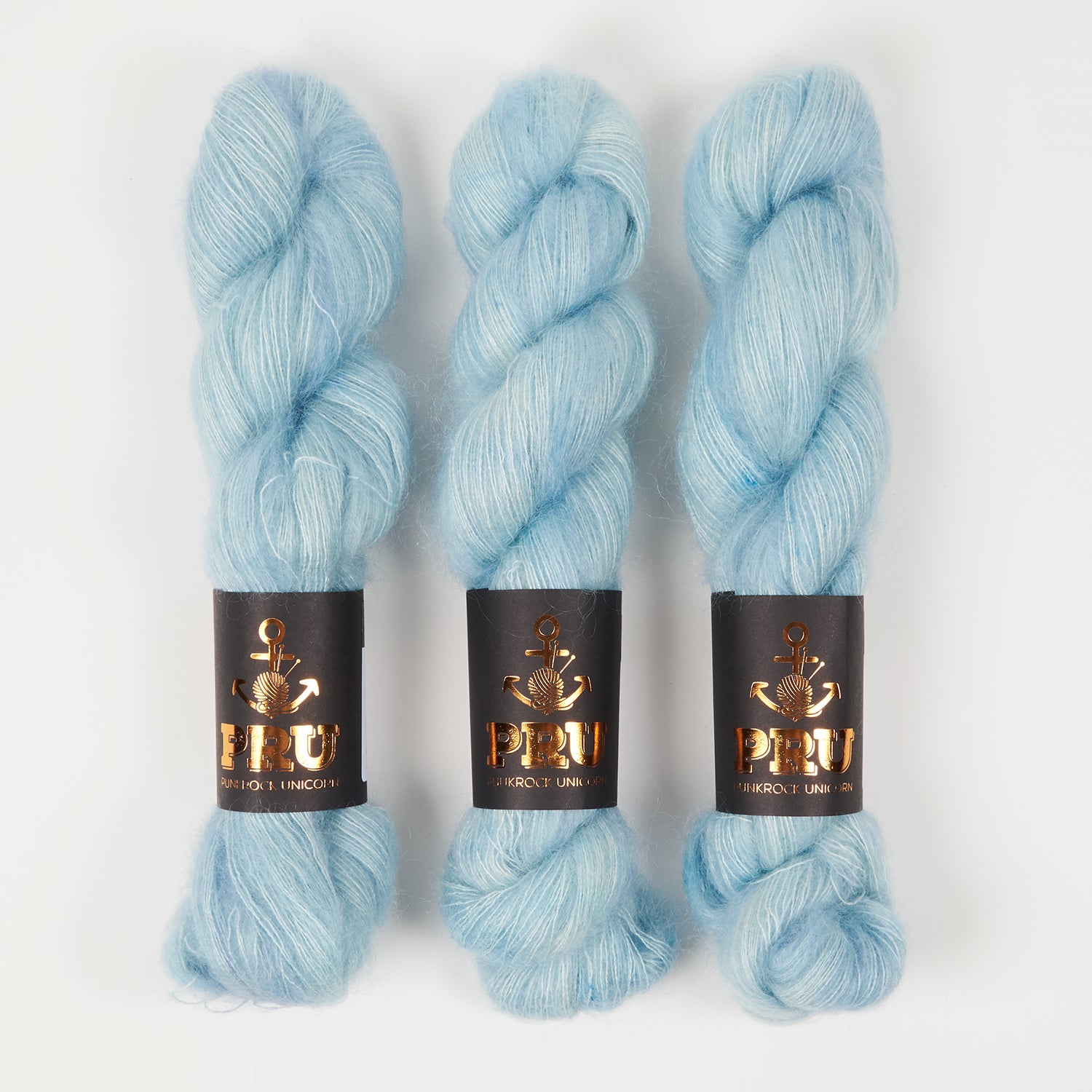 Punk Rock Unicorn MOE - SLIGHT BLUE Kid Mohair Silk Lace blue Yarn