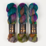 Punk Rock Unicorn MOE - SPILLED OIL Kid Mohair Silk Lace multicolour blue Yarn