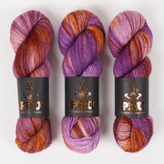 Punk Rock Unicorn SOUL - CINNAPLUM Merino wool Nylon Fingering  Sock multicolour Yarn