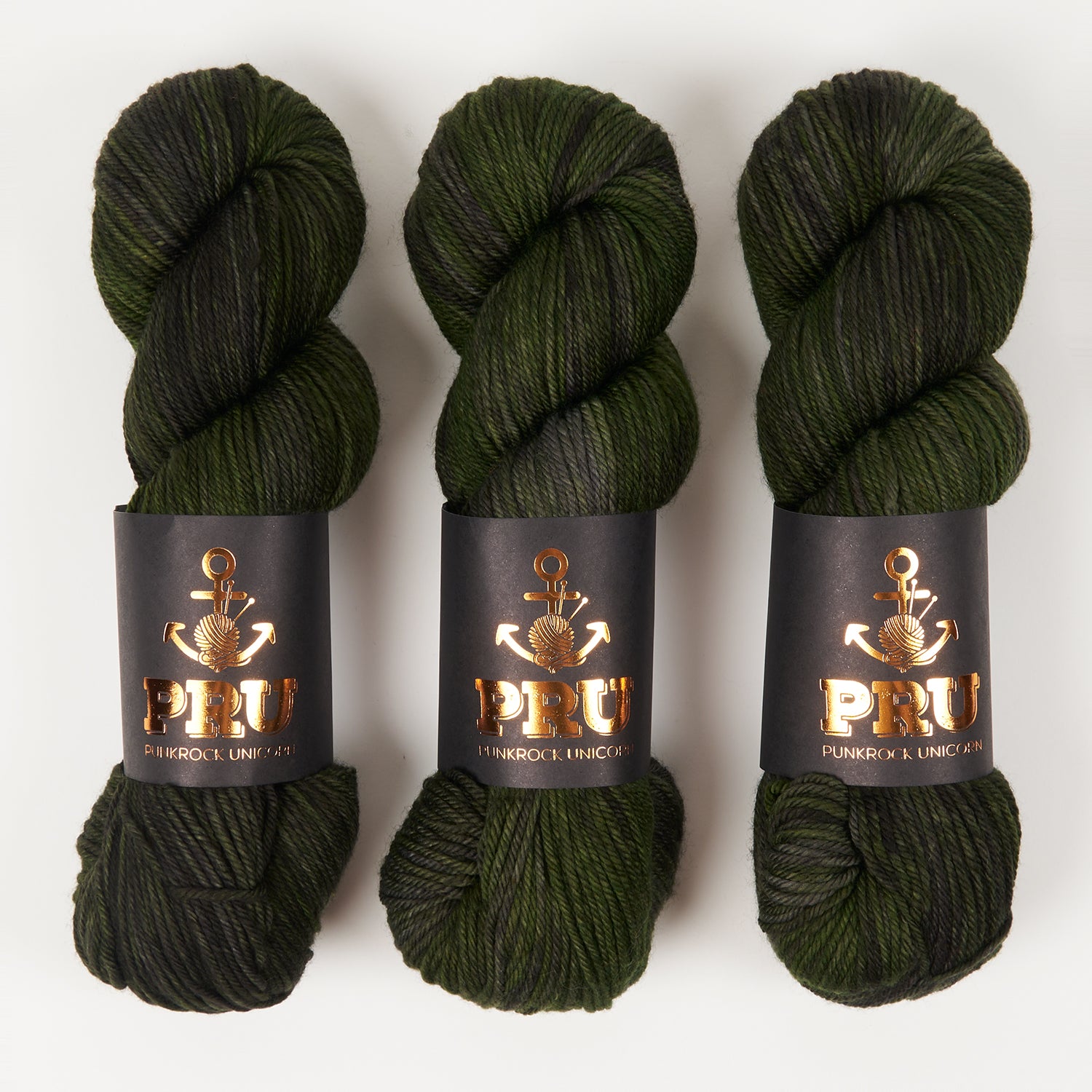 Punk Rock Unicorn SOUL DK - BOTTLE GREEN Merino wool Nylon DK Sock green Yarn