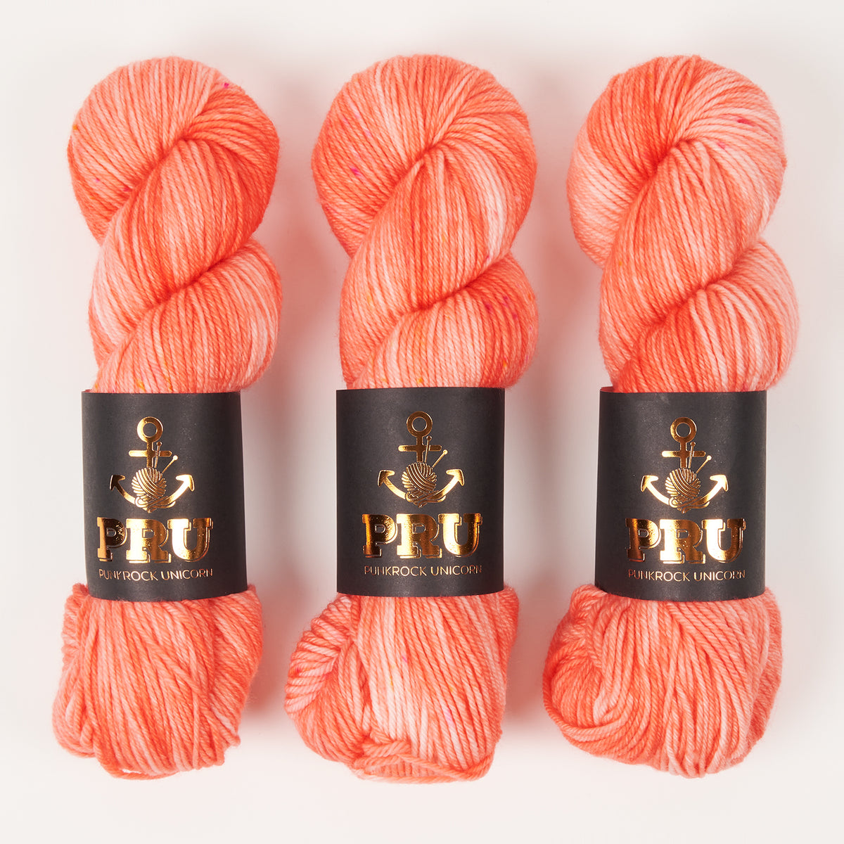 Punk Rock Unicorn SOUL DK - PEACHY BLOSSOM Merino wool Nylon DK Sock coral Yarn