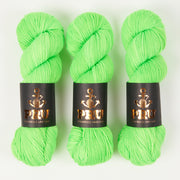 Punk Rock Unicorn SOUL DK - POISON Merino wool Nylon DK Sock green neon Yarn