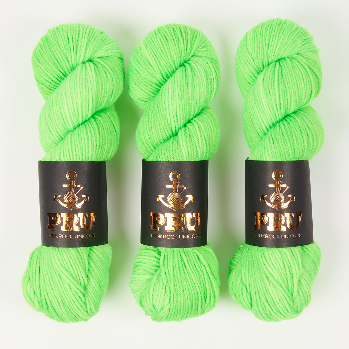 Punk Rock Unicorn SOUL DK - POISON Merino wool Nylon DK Sock green neon Yarn